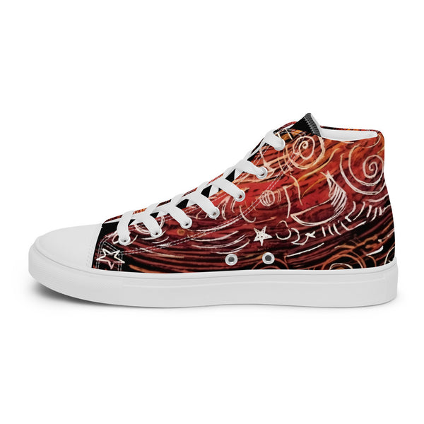 ILLTOCHILL CRPS Awareness and support gift men’s high top canvas shoes – Flat 2 Right Inside