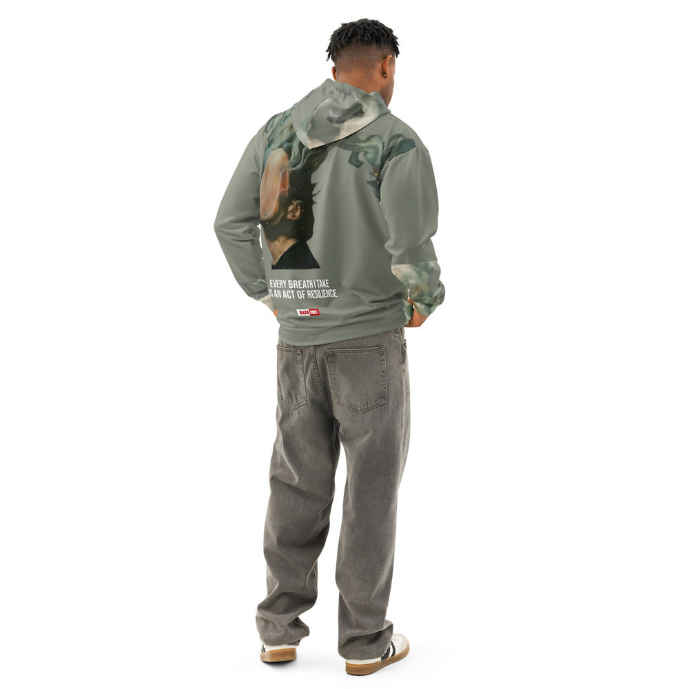 ILLTOCHILL Asthma awareness and support gift unisex cotton hoodie – Men's Back (White)