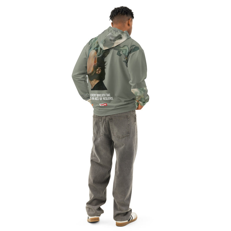 ILLTOCHILL Asthma awareness and support gift unisex cotton hoodie – Men's Back (White)