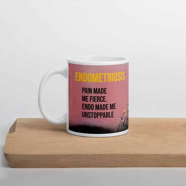 ILLTOCHILL Endometriosis awareness Endo warrior gift White glossy mug – Environment Cutting board