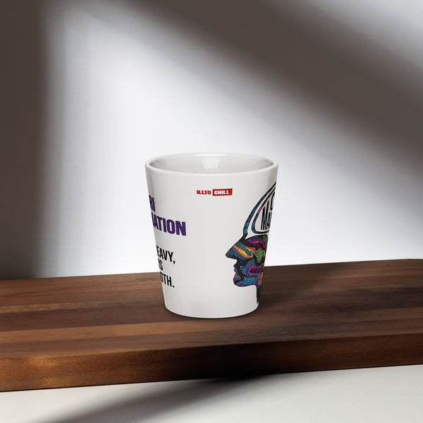 ILLTOCHILL CM Chiari Malformation awareness gift Latte mug – Lifestyle 2 Front