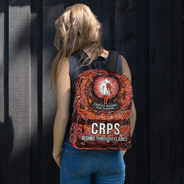 ILLTOCHILL CRPS Awareness Backpack – Women's Lifestyle Front (Black)