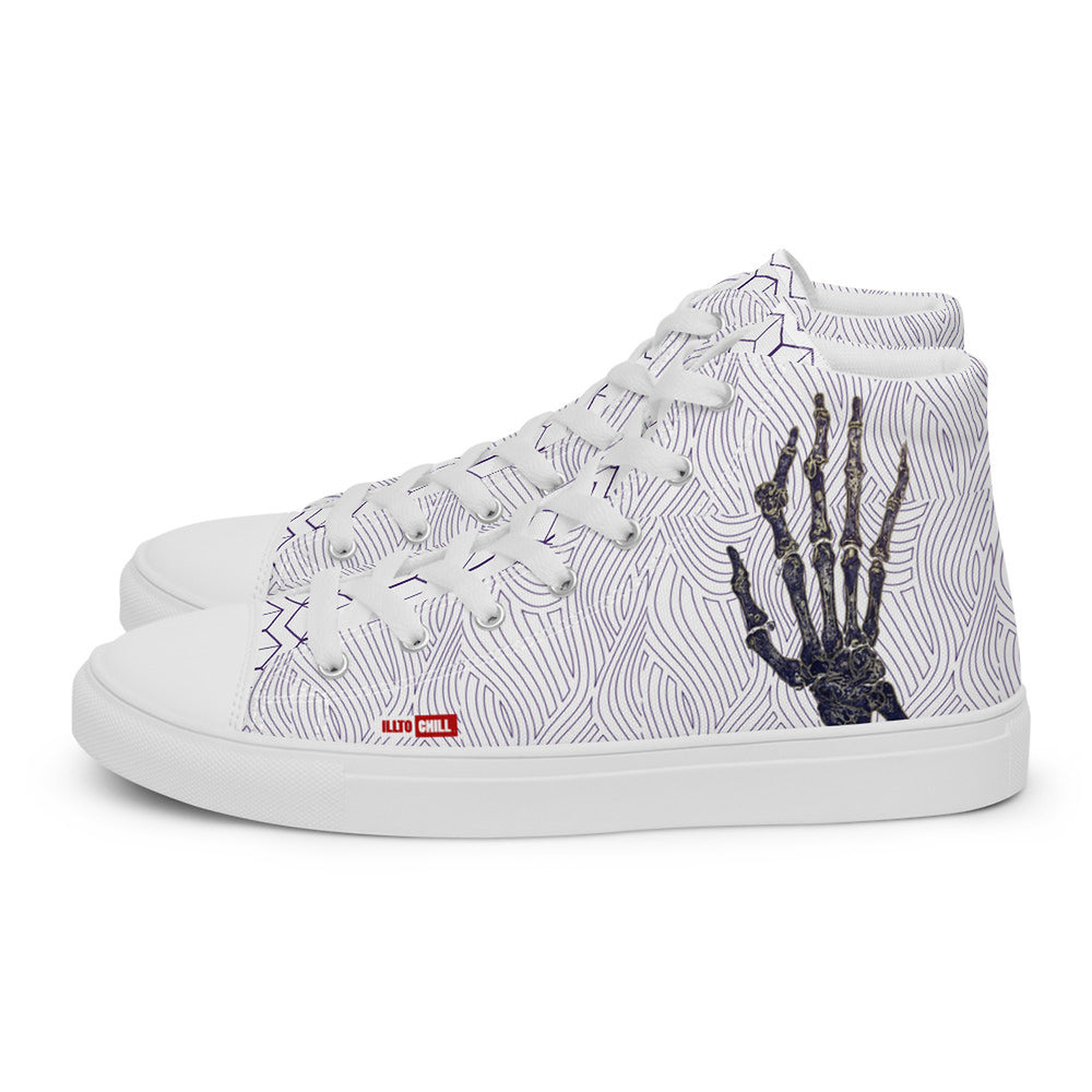 ILLTOCHILL RA awareness Rheumatoid Arthritis support gift Men’s high top canvas shoes – Flat Left