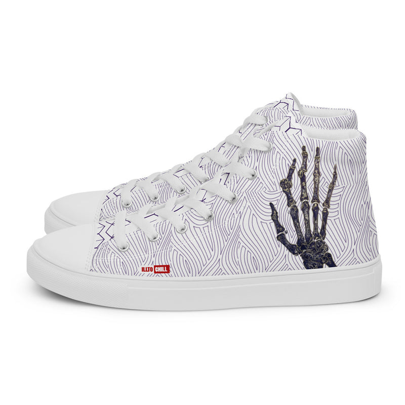 ILLTOCHILL RA awareness Rheumatoid Arthritis support gift Men’s high top canvas shoes – Flat Left