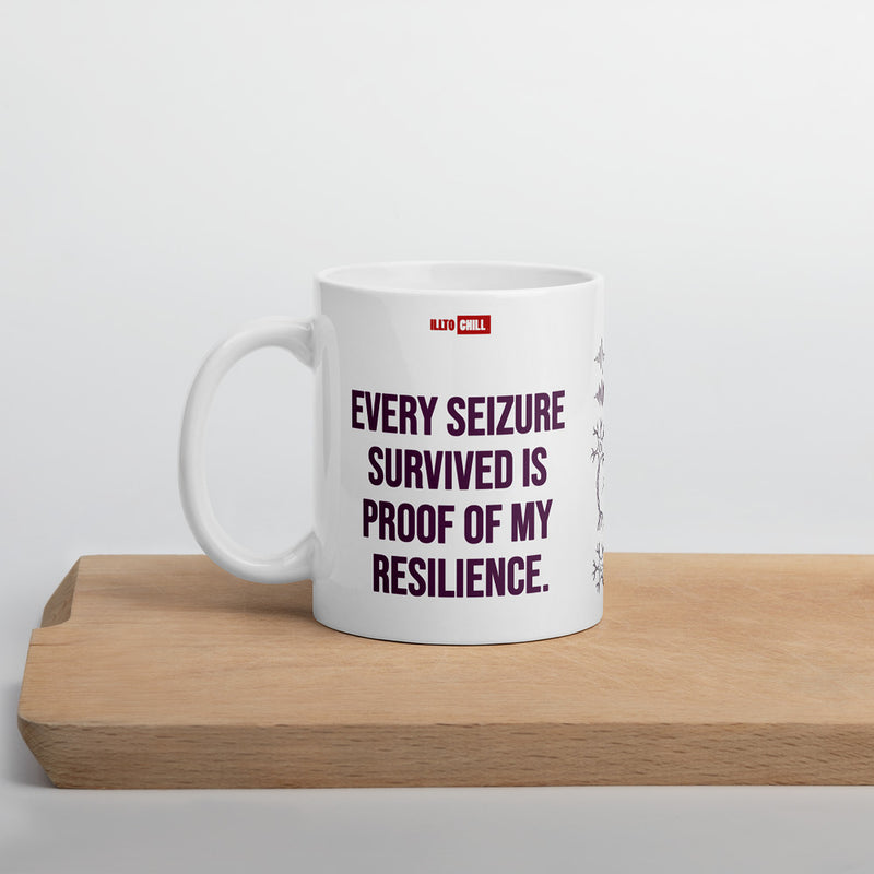 Invisible Real Epilepsy White Mug – by ILLTOCHILL Clean Style