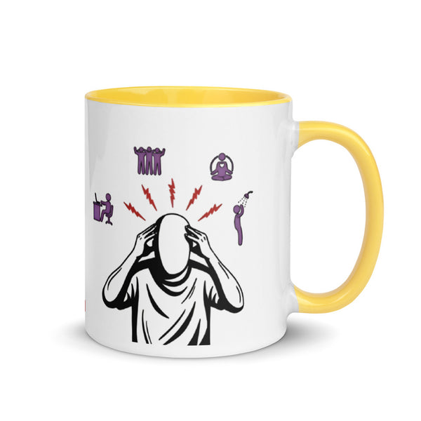 ILLTOCHILL Chronic Migraine awareness gift Mug with Color Inside – Flat Right