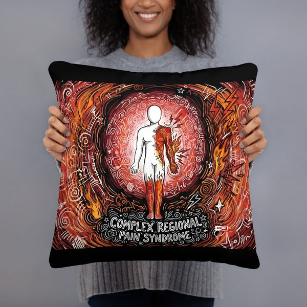 ILLTOCHILL CRPS Awareness Pillow – Person Front (Black)