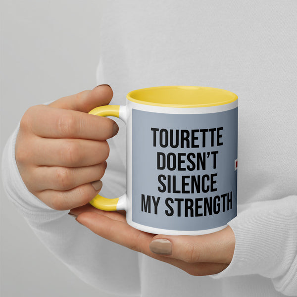 ILLTOCHILL Tourette syndrome awareness TS gift Mug with Color Inside – Lifestyle 4 Left