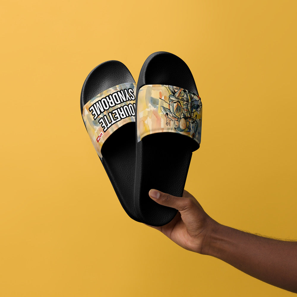 ILLTOCHILL Tourette's Syndrome Awareness Men's Slides – Men's Lifestyle 3 Front (Tourette's Syndrome Awareness Men's Slides)