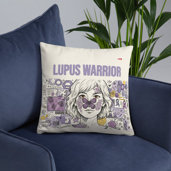 ILLTOCHILL Lupus Awareness Pillow – Lifestyle Front Lifestyle 6 (White)