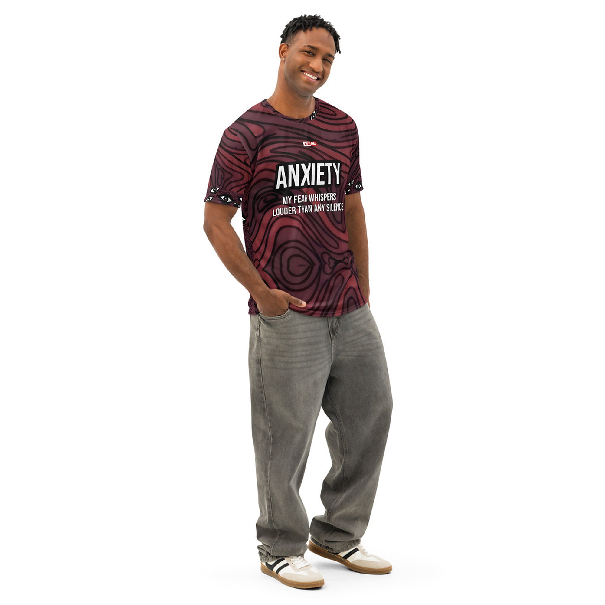 ILLTOCHILL Anxiety Awareness T-Shirt – Men's Right Front (Black)