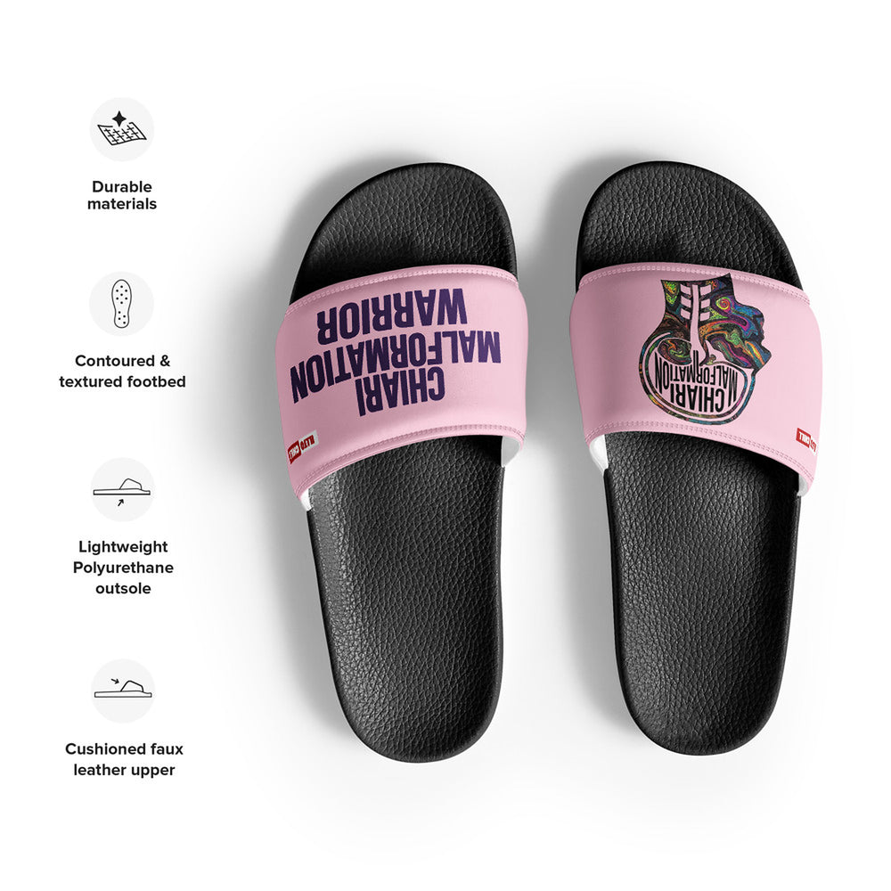 ILLTOCHILL Chiari Malformation Awareness Women's Slides – Product specs Front (Chiari Malformation Awareness Women's Slides)