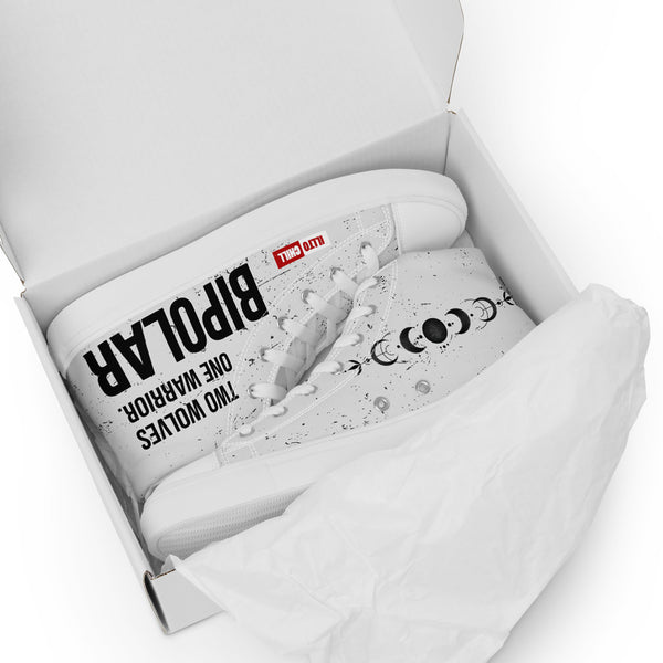 ILLTOCHILL Bipolar disorder gift Men’s high top canvas shoes – Flat 5 Front