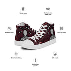 ILLTOCHILL Anxiety awareness gift Men’s high top canvas shoes – Product specs Left #2