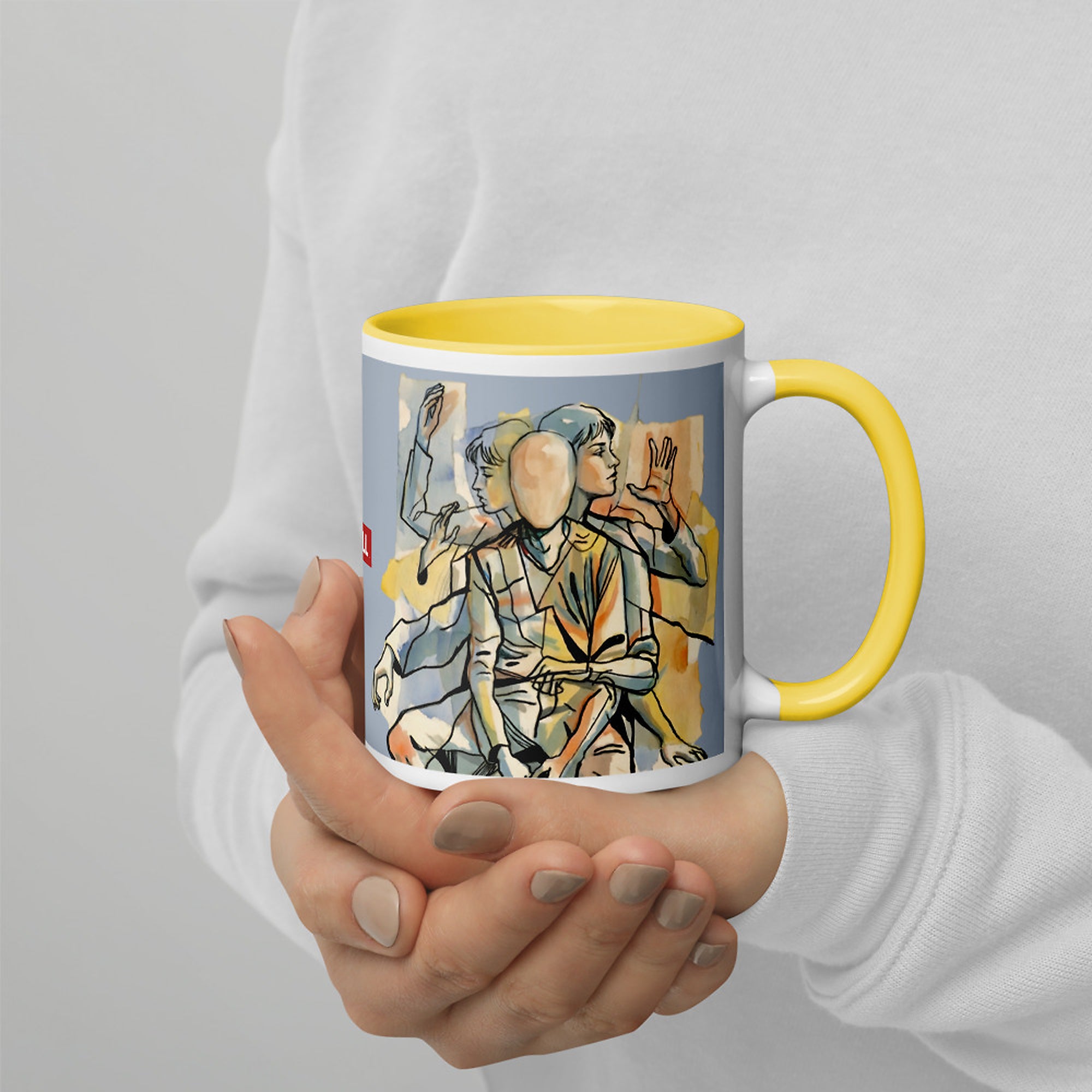 ILLTOCHILL Tourette syndrome awareness TS gift Mug with Color Inside – Lifestyle 4 Right