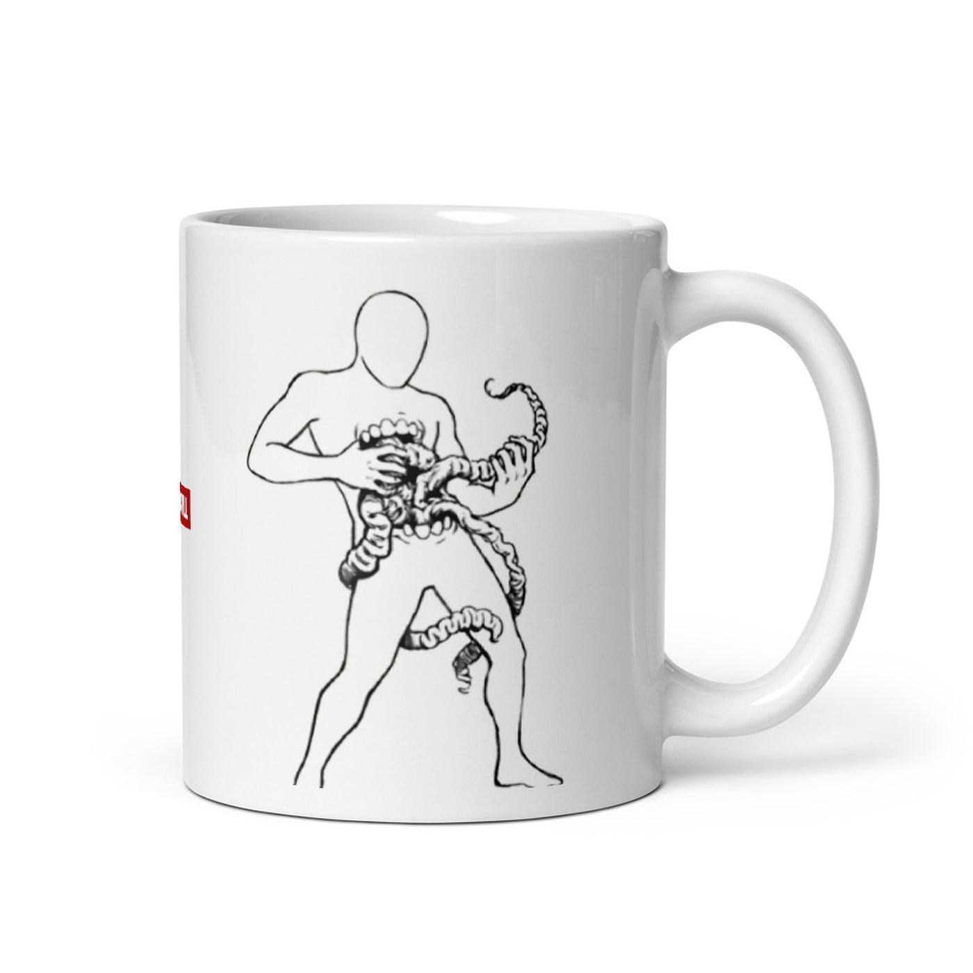 ILLTOCHILL Crohn's disease awareness and support gift White glossy mug – Default Handle on Right