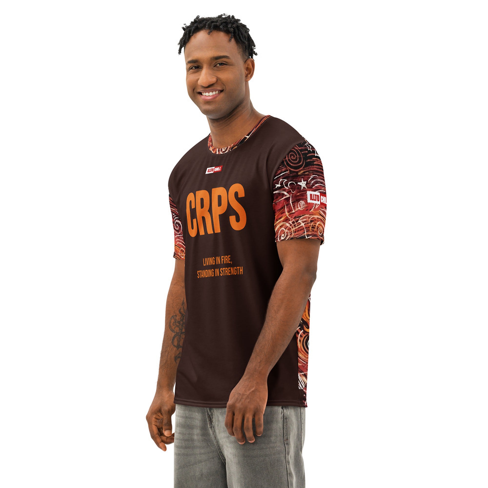 ILLTOCHILL CRPS Awareness T-Shirt – Men's Left Front (Black)
