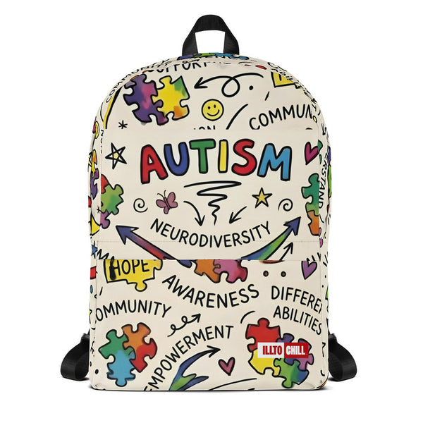 ILLTOCHILL Autism Awareness Backpack – Default Front (Clear)