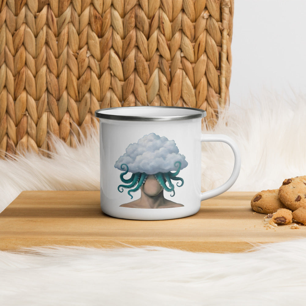 ILLTOCHILL OCD awareness Obsessive-Compulsive Disorder gift Enamel Mug – Lifestyle 4 Right