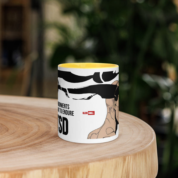 ILLTOCHILL CPTSD awareness Complex Post-Traumatic Stress disorder gift Mug with Color Inside – Lifestyle 5 Front