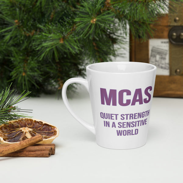 ILLTOCHILL MCAS awareness Mast cell activation syndrome gift Latte mug – Lifestyle 3 Left