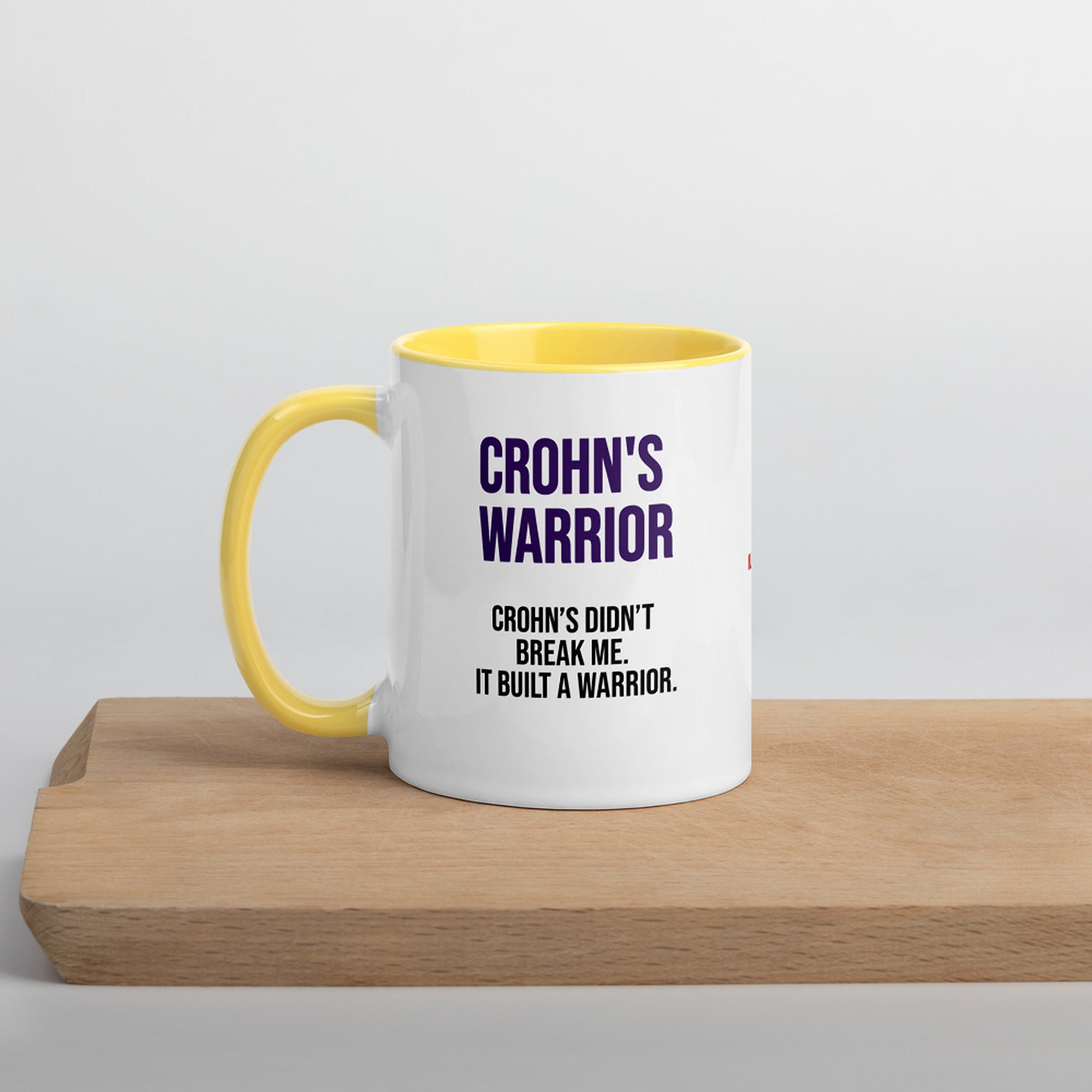 ILLTOCHILL Crohn's disease awareness and support gift Mug with Color Inside – Lifestyle Left