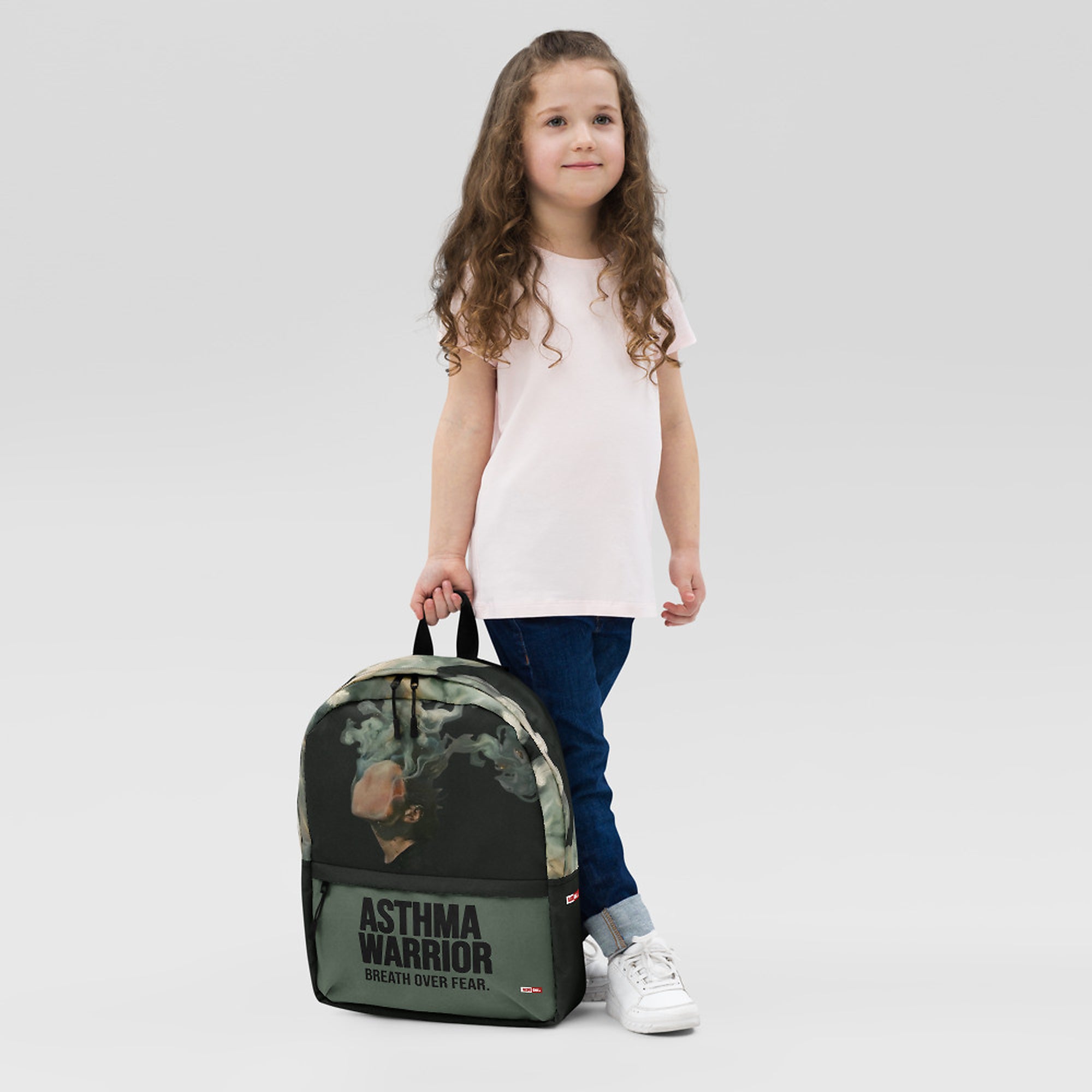 ILLTOCHILL Asthma Support Backpack – Girl's 2 Front (Black)