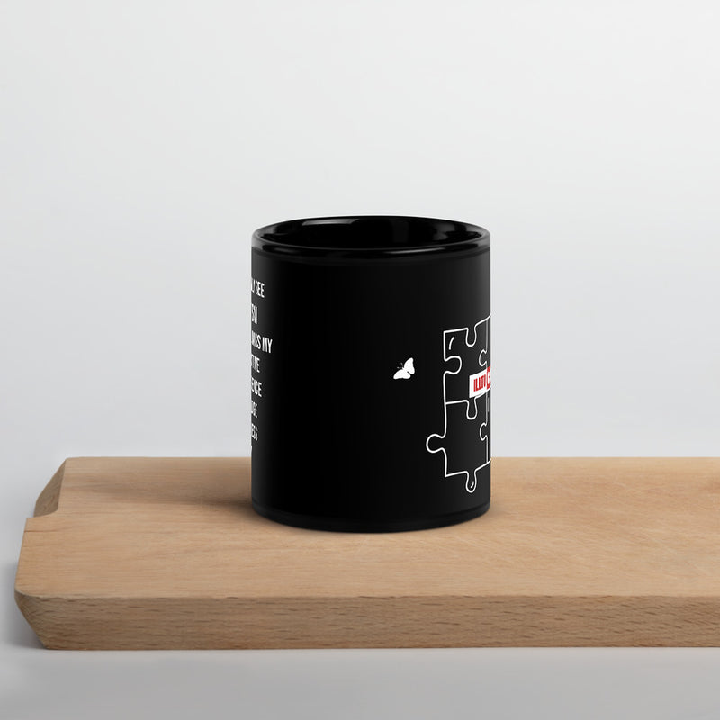 ILLTOCHILL Autism awareness neurodiversity gift Black Glossy Mug – Lifestyle 3 Front