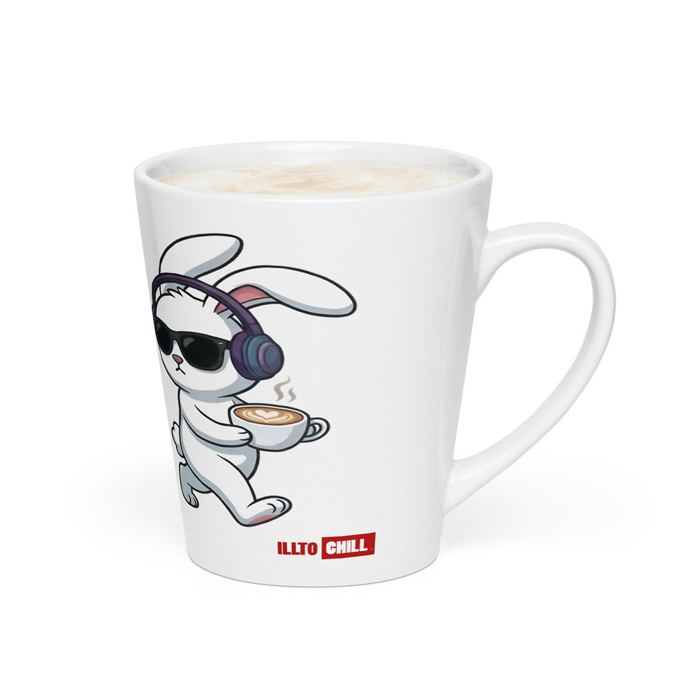 ILLTOCHILL Hard of hearing support gift for hearing impaired Latte mug – Flat 2 Right