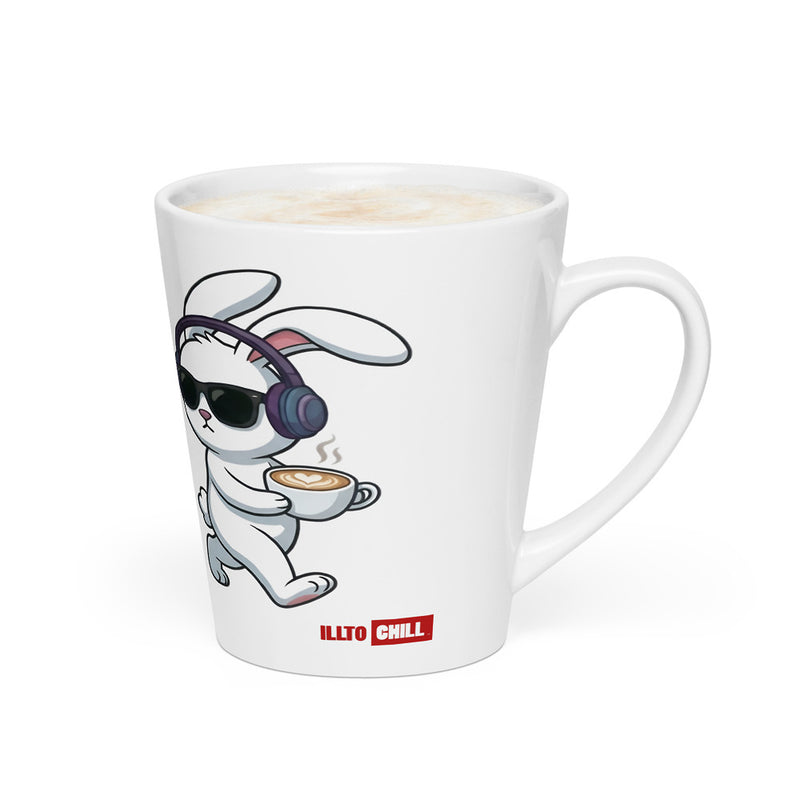 ILLTOCHILL Hard of hearing support gift for hearing impaired Latte mug – Flat 2 Right