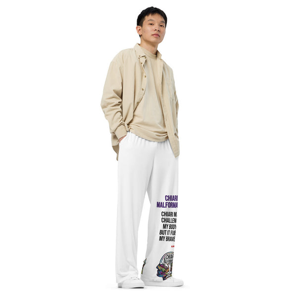 ILLTOCHILL Chiari Malformation Awareness Pants – Men's Lifestyle Right Front (White)