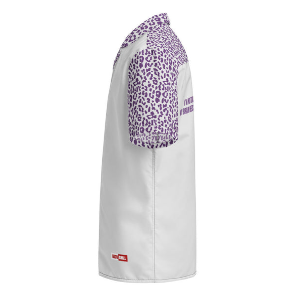 ILLTOCHILL Chronic Migraine awareness and support Unisex button shirt – Ghost Left (Black)