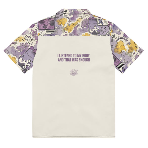 ILLTOCHILL lupus disorder Unisex button shirt – Flat Back (Black)