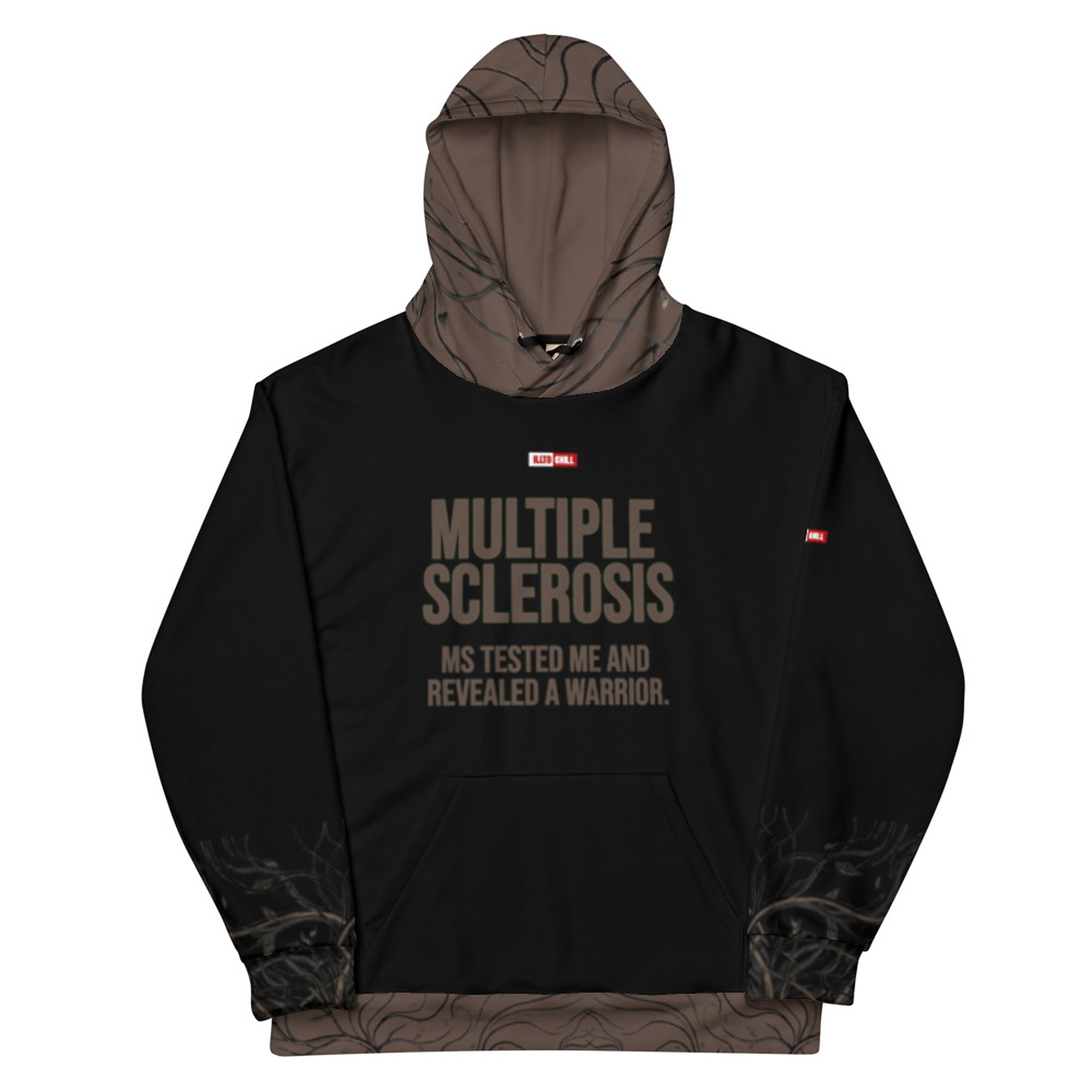 ILLTOCHILL MS awareness Multiple Sclerosis support gift heavyweigh Unisex Hoodie – Flat Front (Black)