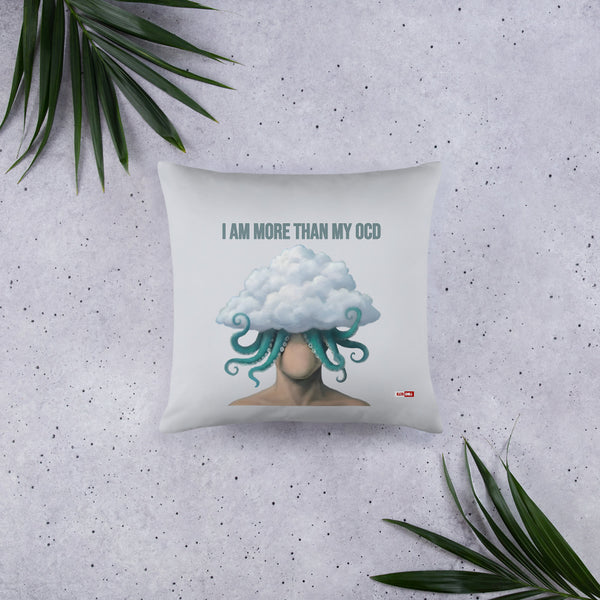 ILLTOCHILL OCD Awareness Pillow – Flat Lifestyle Front (Black)