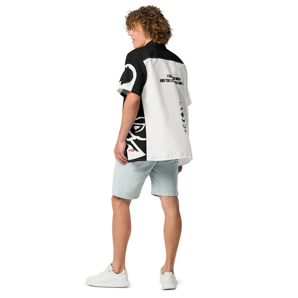 ILLTOCHILL Bipolar disorder Unisex button shirt – Men's Back (White)