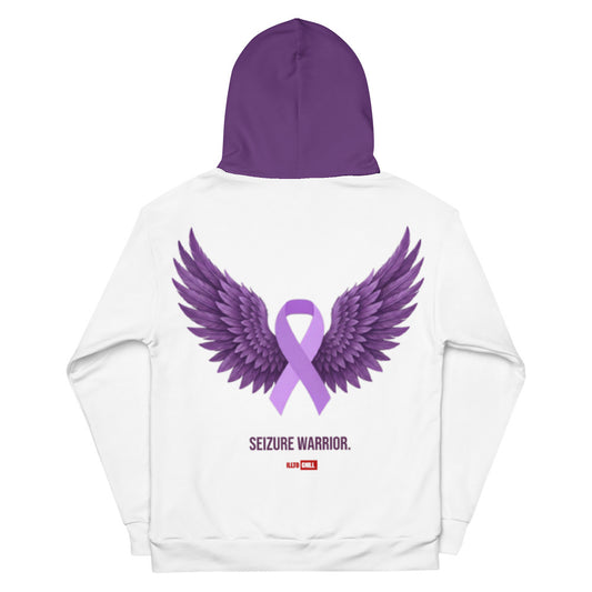 ILLTOCHILL Epileptic seizues awareness epilepsy gift heavyweight Unisex Hoodie – Flat Back (White)