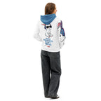 ILLTOCHILL Hard of hearing support gift for hearing impaired Unisex cotton hoodie – Women's Back (White)