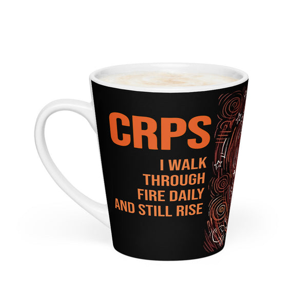 ILLTOCHILL CRPS Awareness and support gift Latte mug – Flat 2 Left