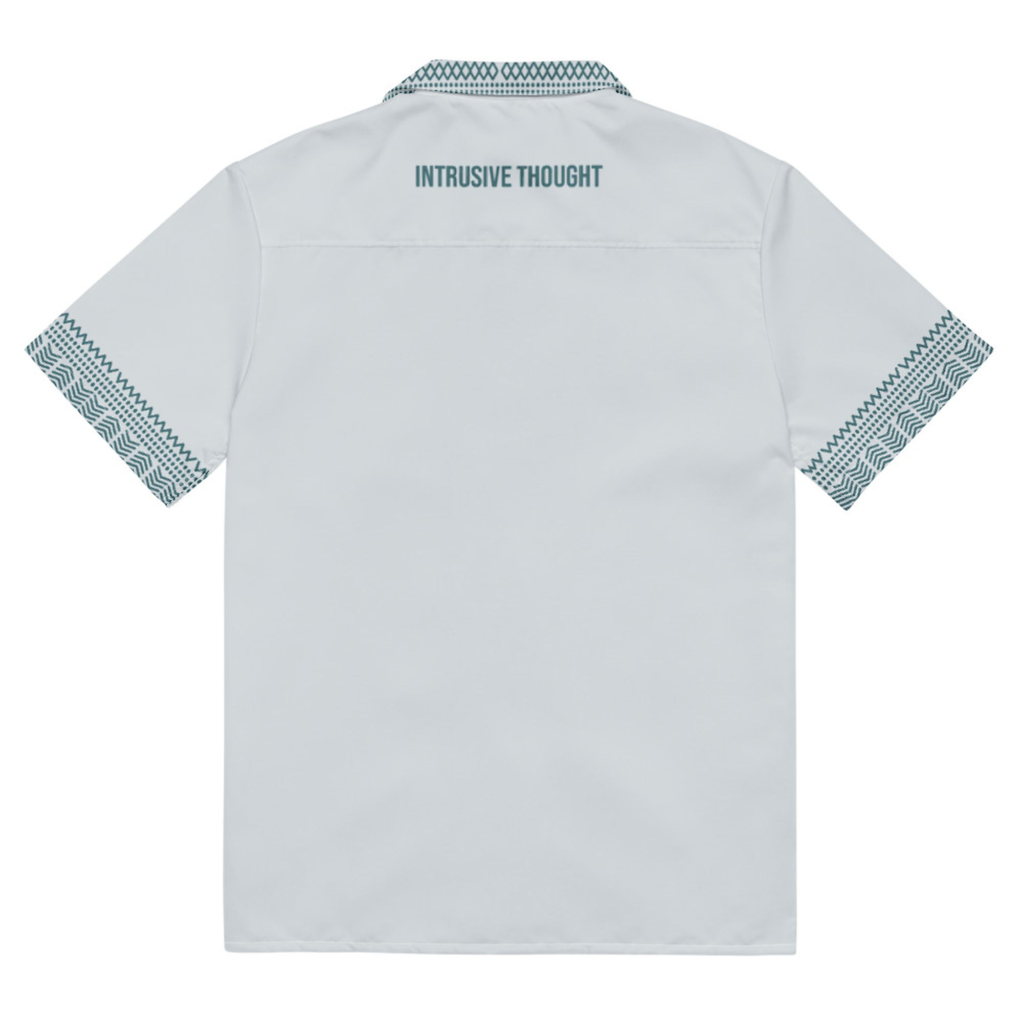 ILLTOCHILL OCD awareness Obsessive-Compulsive Disorder Unisex button shirt – Flat Back (White)