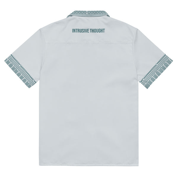 ILLTOCHILL OCD awareness Obsessive-Compulsive Disorder Unisex button shirt – Flat Back (White)