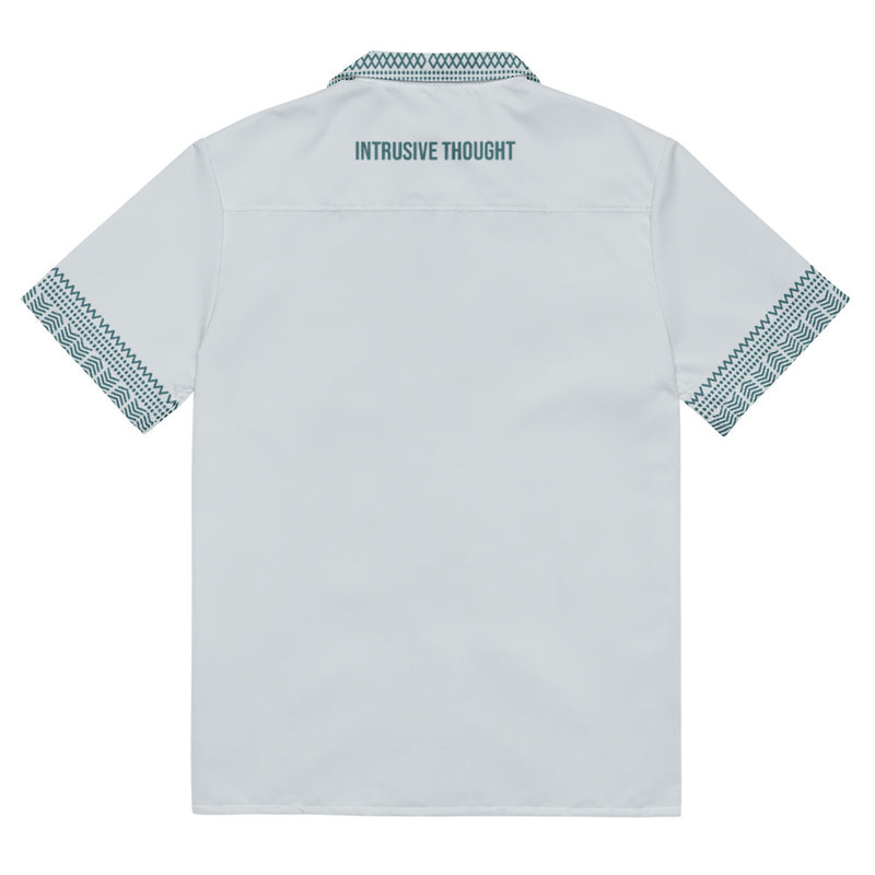 ILLTOCHILL OCD awareness Obsessive-Compulsive Disorder Unisex button shirt – Flat Back (White)