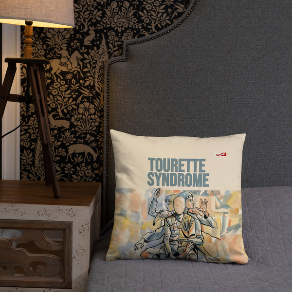 ILLTOCHILL Tourette syndrome awareness and support gift Pillow – Lifestyle Front Lifestyle 2 (White)