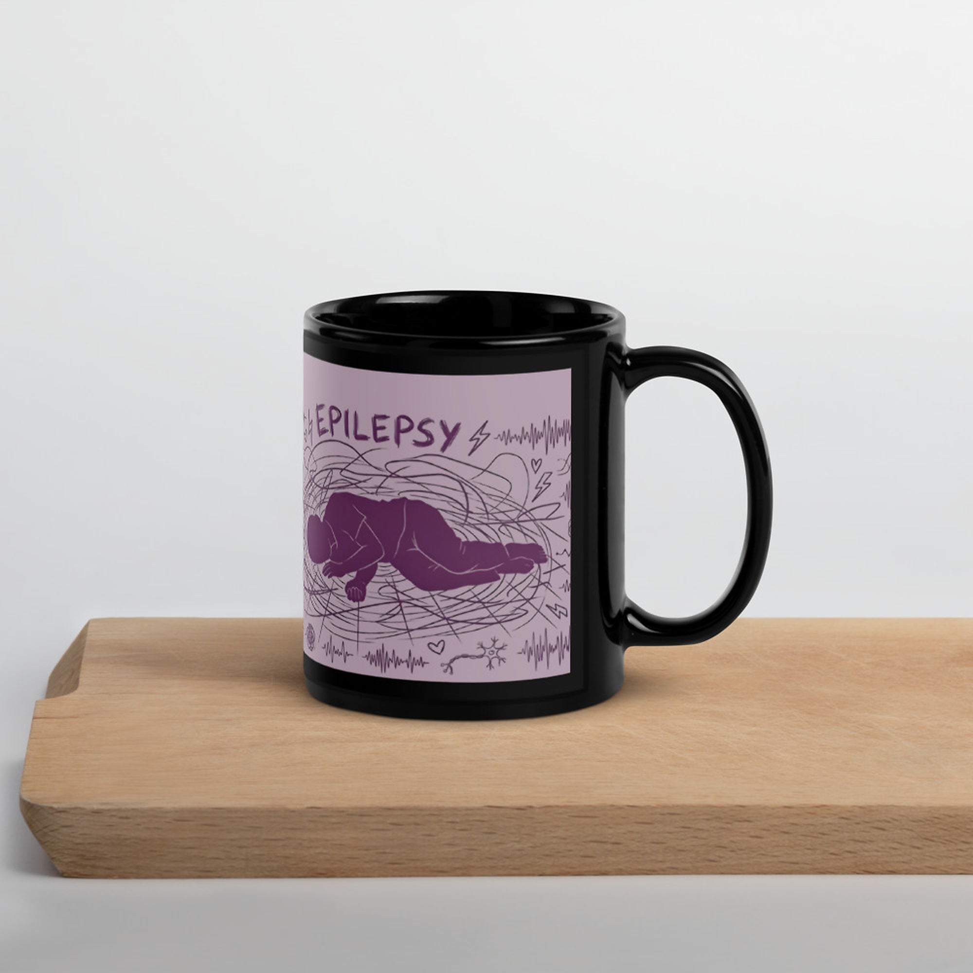 Wired Brain Epilepsy Black Mug – by ILLTOCHILL Bold Statement