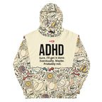 ILLTOCHILL Adhd Attention deficit awareness gift Unisex cotton hoodie – Flat Front (Black)