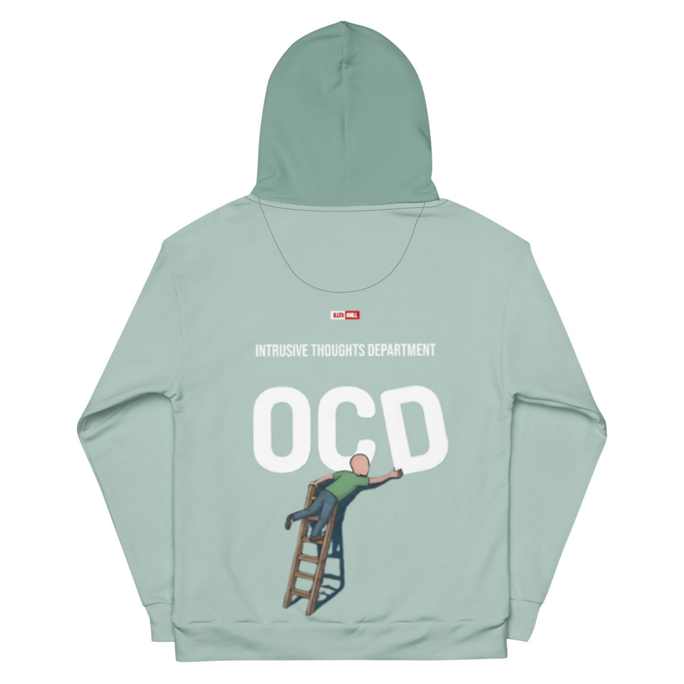 ILLTOCHILL ILLOCHILL OCD awareness Obsessive-Compulsive Disorder gift heavyweight Unisex cotton hoodie – Flat Back (Black)