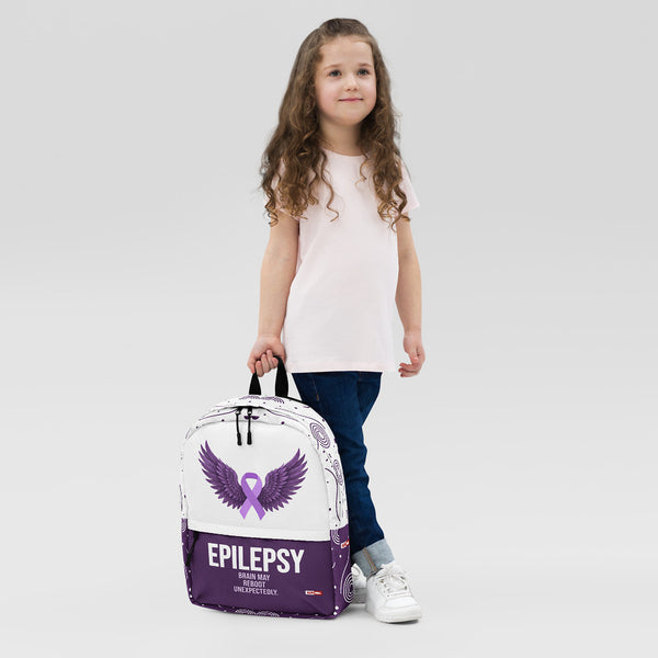 ILLTOCHILL Epilepsy Support Backpack – Girl's 2 Front (Clear)