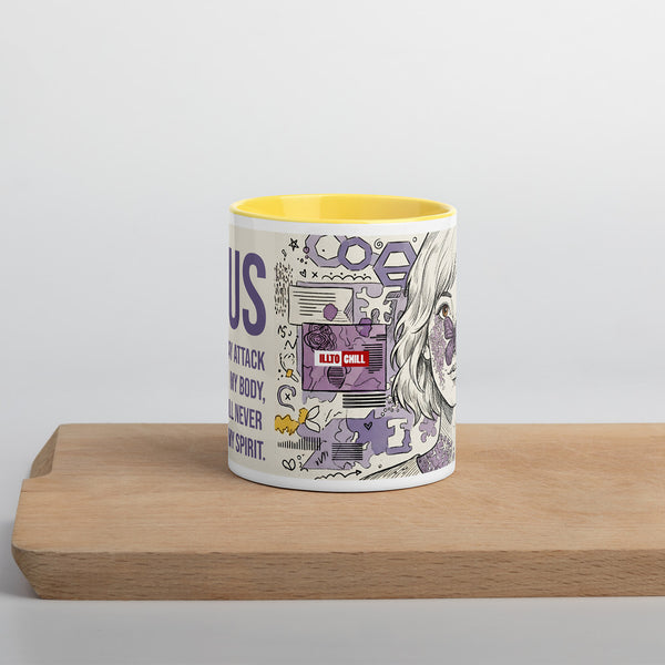 ILLTOCHILL Lupus awareness gift  Mug with Color Inside – Lifestyle Front