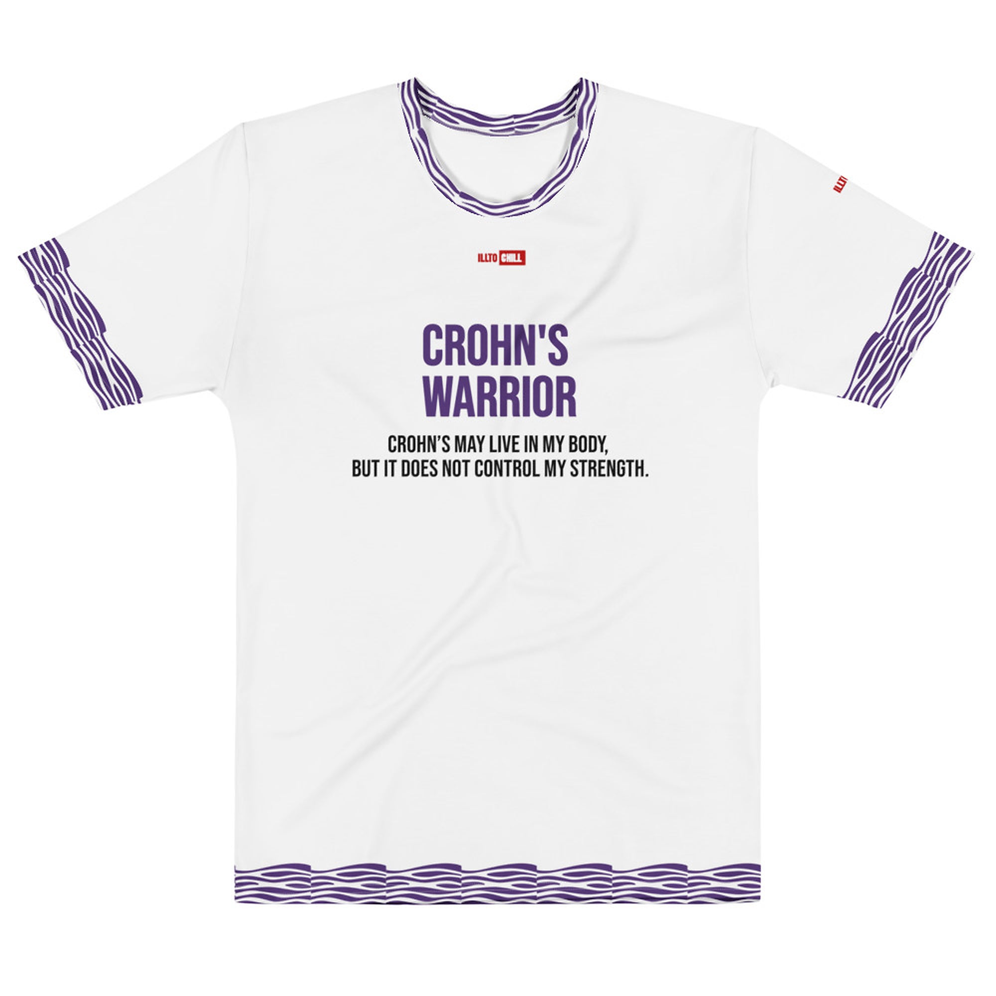 ILLTOCHILL Crohn's Disease Awareness T-Shirt – Flat Front (White) #2
