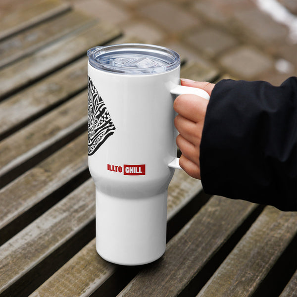 ILLTOCHILL EDS ehler danlos syndrome awareness gift Travel mug with a handle – Lifestyle 6 Left